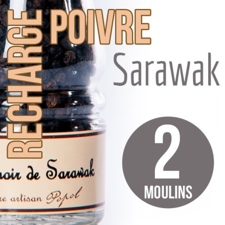 Poivre sarawak recharge pour 2 moulins 200g