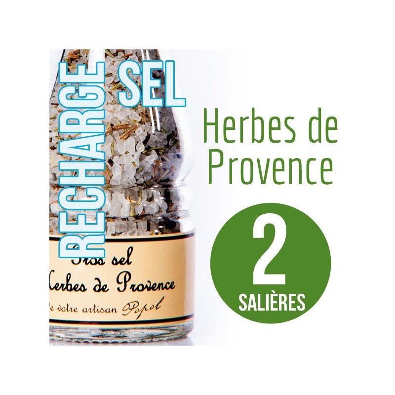 Sel herbe de provence pour 2 salières 200g Sel herbe de provence pour 2 salières 200g