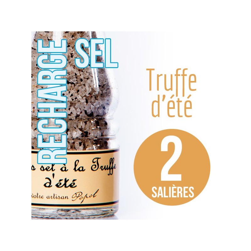 Sel truffe pour 2 salières 220g Sel truffe pour 2 salières 220g