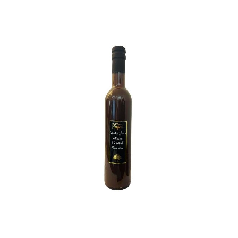 Vinaigre à la pulpe d'Olives Noires - Préparation culinaire 500ml