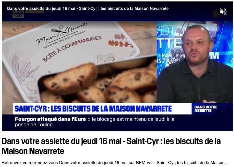 Maison Navarrete à l'Honneur sur BFM Toulon !